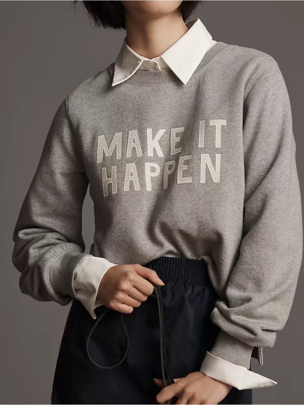 Anthropologie “Make it Happen” sweatshirt
